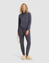 Women's Brushed Bamboo Mock Neck & Jogger Set