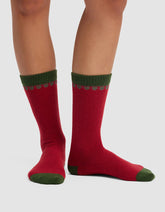 Mistletoe Plush Lounge Calf Sock - Last Chance