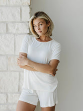 Women’s Bamboo Rib-Knit Short Sleeve Lounge Top - Last Chance