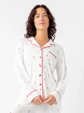 Women's Bamboo Stretch-Knit Long Sleeve Pajama Top - Last Chance