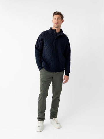 Men's Brushed Bamboo Quilted Snap Pullover - Last Chance