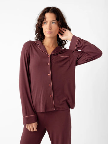 Women's Bamboo Stretch-Knit Long Sleeve Pajama Top - Last Chance
