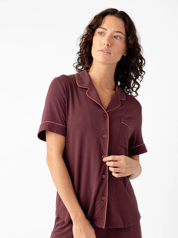 Women's Bamboo Stretch-Knit Short Sleeve Pajama Top