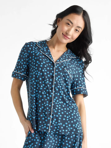 Women's Bamboo Stretch-Knit Short Sleeve Pajama Top - Last Chance