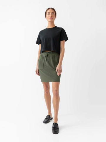 Women's Brushed Bamboo Patch Pocket Skirt - Last Chance