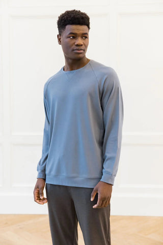 Men's Brushed Bamboo Pullover Crew - Last Chance