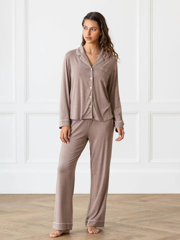 Women's Bamboo Stretch-Knit Long Sleeve Pajama Top - Last Chance