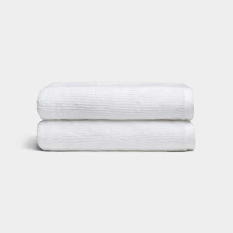 Ribbed Terry Bath Towels