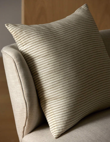 Striped Linen Throw Pillow