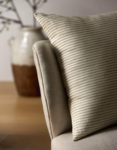 Striped Linen Throw Pillow