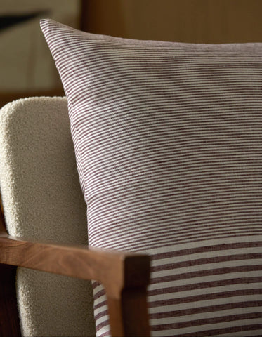 Striped Linen Throw Pillow