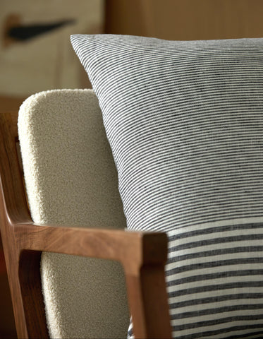 Striped Linen Throw Pillow