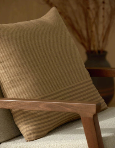Striped Linen Throw Pillow