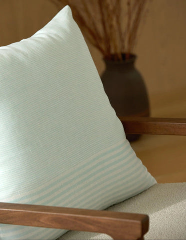 Striped Linen Throw Pillow