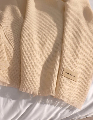 Alpaca Waffle Throw