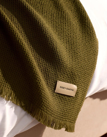 Alpaca Waffle Throw