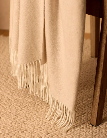 Bamboo Herringbone Tassel Throw