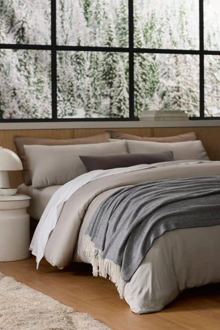 Bamboo Herringbone Tassel Throw