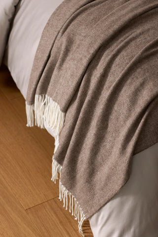 Bamboo Herringbone Tassel Throw
