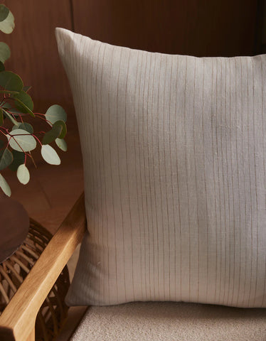 Striped Linen Throw Pillow