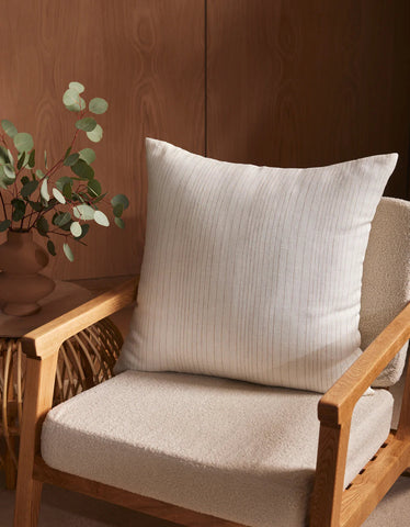 Striped Linen Throw Pillow