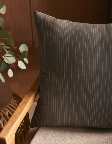 Striped Linen Throw Pillow