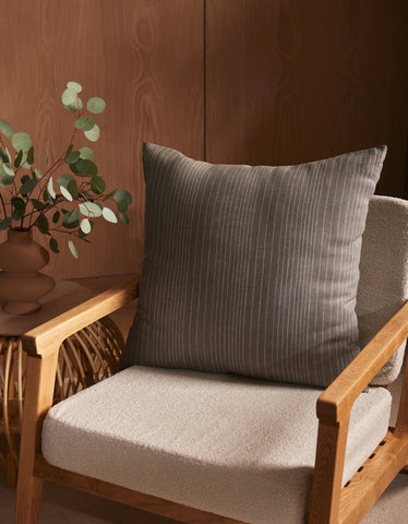 Striped Linen Throw Pillow