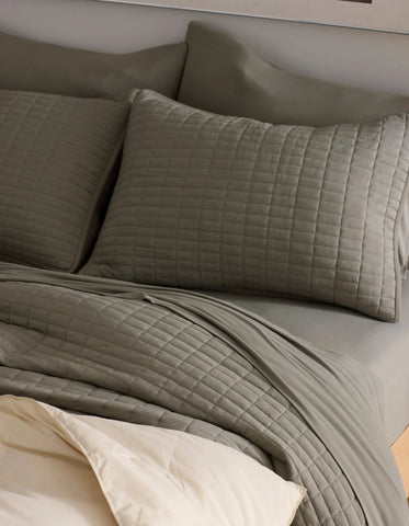 Bamboo Jersey Quilted Shams