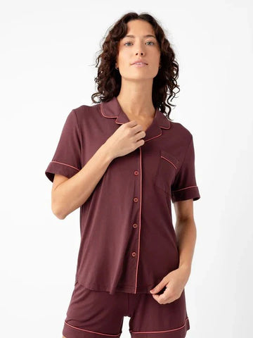 Women's Bamboo Stretch-Knit Short Sleeve Pajama Top - Last Chance