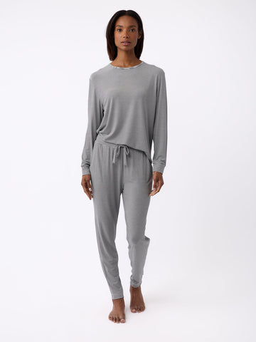 Women's Bamboo Stretch-Knit Long Sleeve Lounge Tee