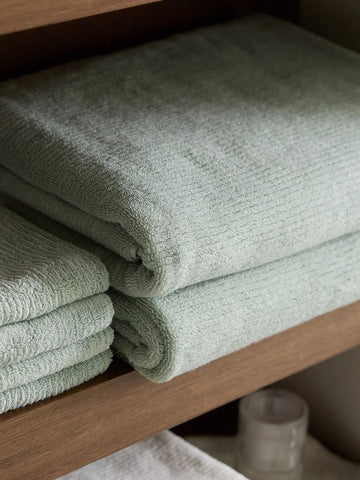 Ribbed Terry Bath Towels