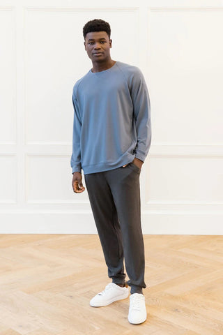 Men's Brushed Bamboo Pullover Crew - Last Chance