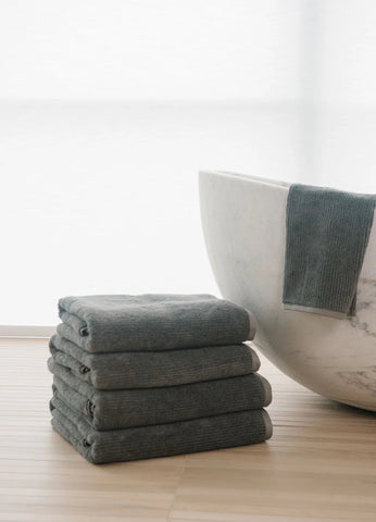 Ribbed Terry Bath Towels