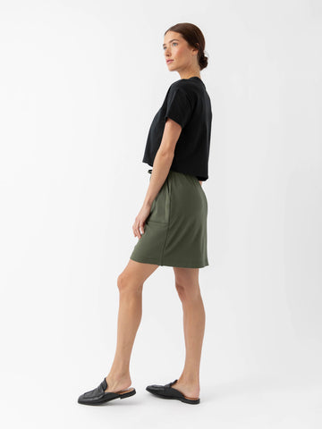 Women's Brushed Bamboo Patch Pocket Skirt - Last Chance