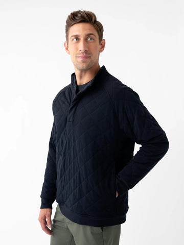 Men's Brushed Bamboo Quilted Snap Pullover - Last Chance
