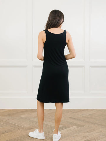Women’s Bamboo Rib-Knit V-Neck Tank Lounge Dress - Last Chance