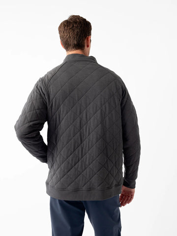 Men's Brushed Bamboo Quilted Snap Pullover - Last Chance