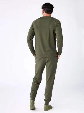 Men's Brushed Bamboo Pullover Crew - Last Chance