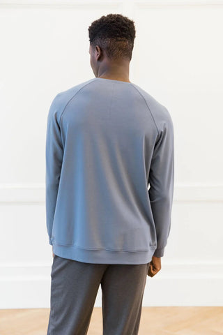 Men's Brushed Bamboo Pullover Crew - Last Chance