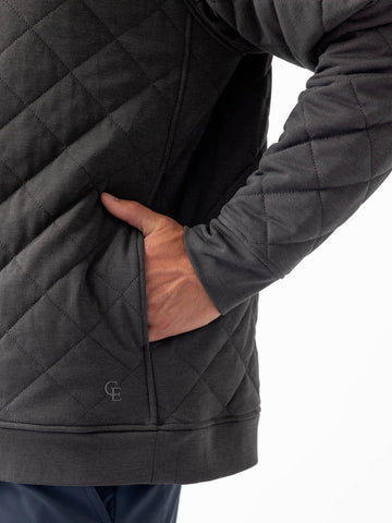 Men's Brushed Bamboo Quilted Snap Pullover - Last Chance