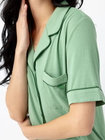Women's Bamboo Stretch-Knit Short Sleeve Pajama Top - Last Chance