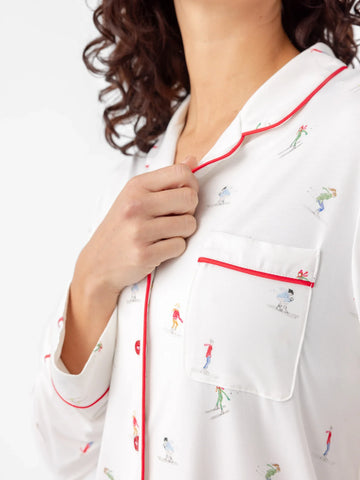 Women's Bamboo Stretch-Knit Long Sleeve Pajama Top - Last Chance