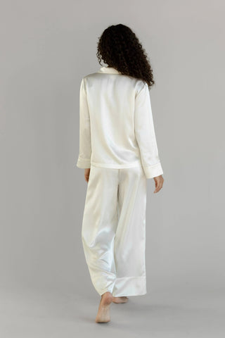 Serenity Silk Classic Long Sleeve Pajama Top - Last Chance