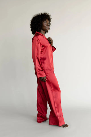 Serenity Silk Classic Long Sleeve Pajama Top - Last Chance