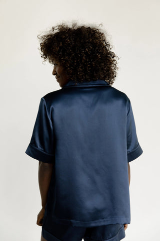 Serenity Silk Classic Short Sleeve Pajama Top - Last Chance