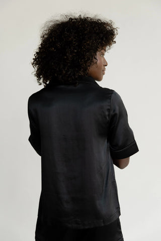 Serenity Silk Classic Short Sleeve Pajama Top - Last Chance
