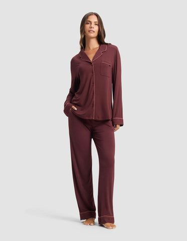 Women's Bamboo Stretch-Knit Long Sleeve Pajama Top