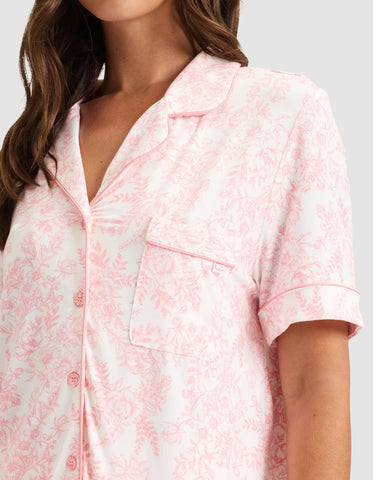Women's Bamboo Stretch-Knit Short Sleeve Pajama Top