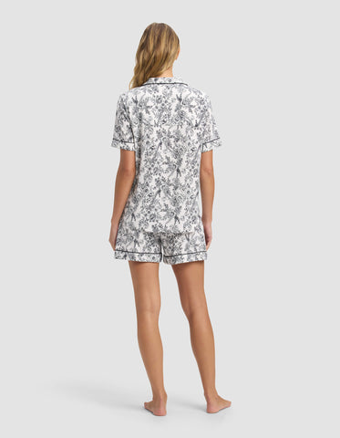 Women's Bamboo Stretch-Knit Short Sleeve Pajama Set