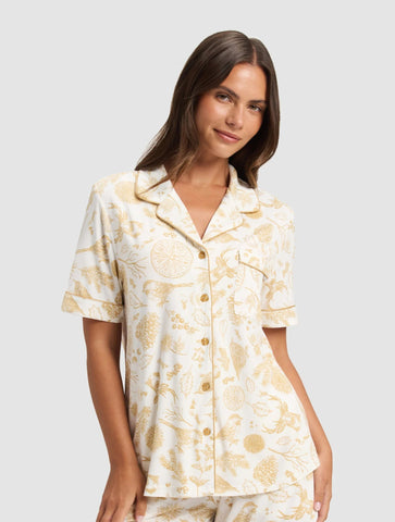 Women's Bamboo Stretch-Knit Short Sleeve Pajama Top - Last Chance